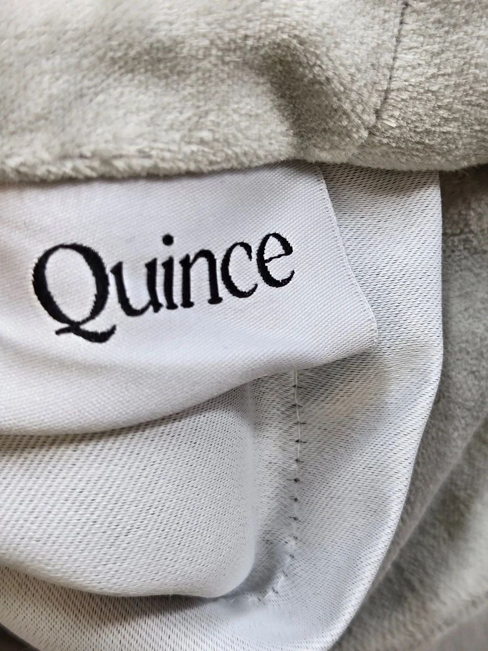 NWT QUINCE Set Of 2 48x96 Cotton Velvet True Blackout Curtains Light Grey 9242